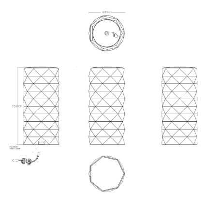 Globo - LED RGB újratölthető érintős asztali lámpa LED/0,6W/3,7V 500mAh