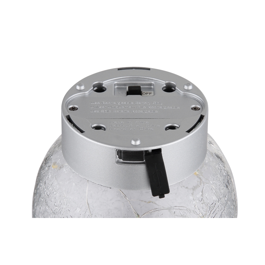 Globo - LED dekoratív újratölthető asztali lámpa 25xLED/0,06W/5V 600 mAh IP44