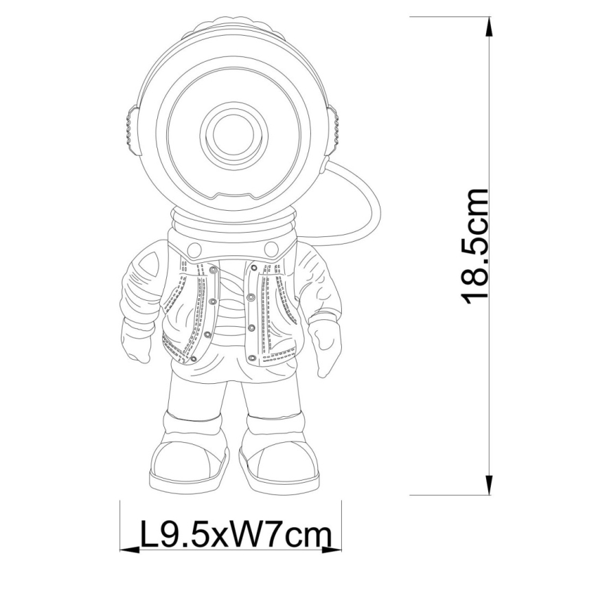 Globo - LED fényerőszabályozható projektor LED/3W/5V űrhajós