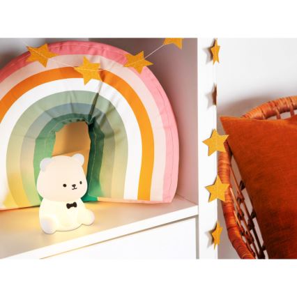 Globo - LED RGBW, fényerőszabályozható tölthető gyerek éjszakai lámpa LED/1W/5V 1200 mAh, mackó