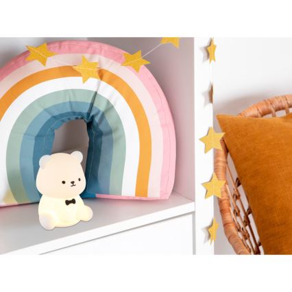 Globo - LED RGBW, fényerőszabályozható tölthető gyerek éjszakai lámpa LED/1W/5V 1200 mAh, mackó