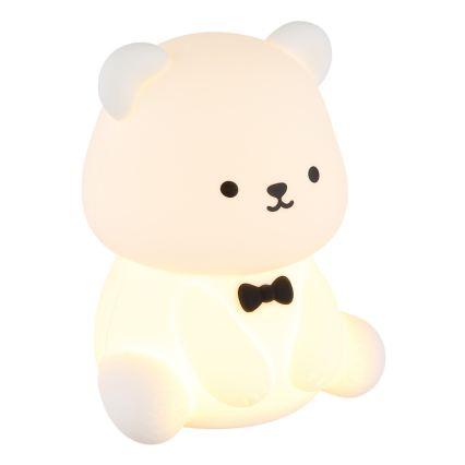 Globo - LED RGBW, fényerőszabályozható tölthető gyerek éjszakai lámpa LED/1W/5V 1200 mAh, mackó