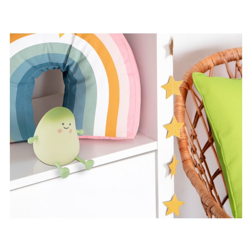 Globo - LED RGBW, fényerőszabályozható, újratölthető gyermek éjjeli lámpa LED/2W/5V 1200 mAh, mangó