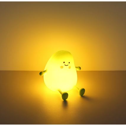 Globo - LED RGBW, fényerőszabályozható, újratölthető gyermek éjjeli lámpa LED/2W/5V 1200 mAh, mangó