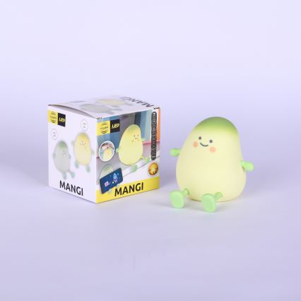 Globo - LED RGBW, fényerőszabályozható, újratölthető gyermek éjjeli lámpa LED/2W/5V 1200 mAh, mangó