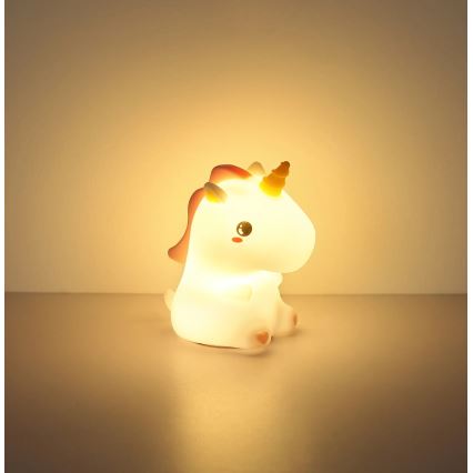 Globo - LED RGBW fényerőszabályozható, újratölthető gyerekeknek szánt éjszakai lámpa LED/1,5W/5V 1200 mAh unikornis