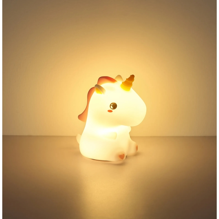 Globo - LED RGBW fényerőszabályozható, újratölthető gyerekeknek szánt éjszakai lámpa LED/1,5W/5V 1200 mAh unikornis