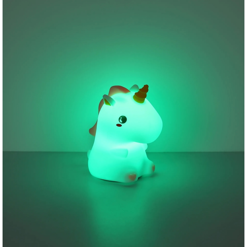Globo - LED RGBW fényerőszabályozható, újratölthető gyerekeknek szánt éjszakai lámpa LED/1,5W/5V 1200 mAh unikornis