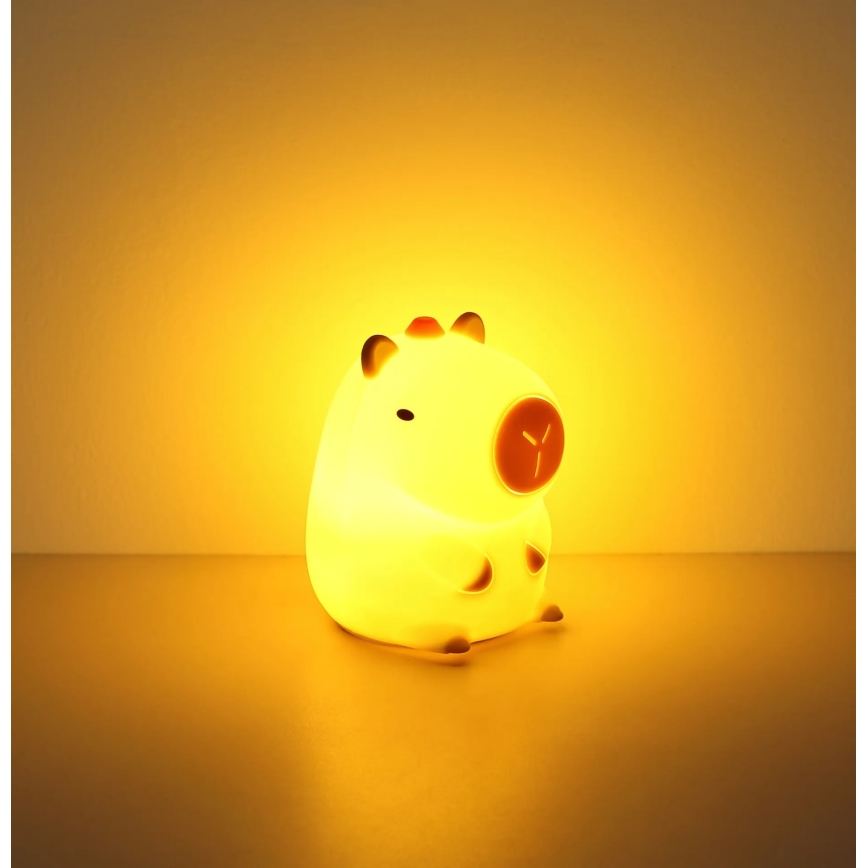 Globo - LED RGBW fényerőszabályozható, újratölthető gyermek éjjeli lámpa LED/1,5W/5V 1200 mAh kapibara