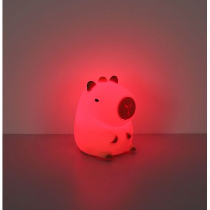 Globo - LED RGBW fényerőszabályozható, újratölthető gyermek éjjeli lámpa LED/1,5W/5V 1200 mAh kapibara