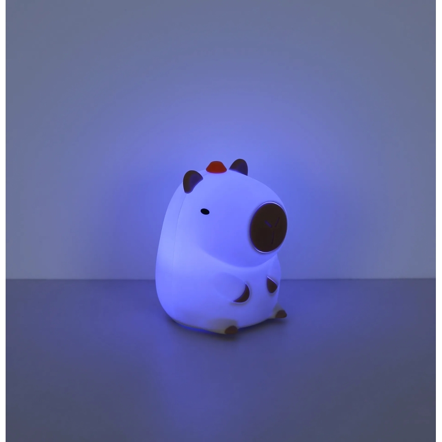 Globo - LED RGBW fényerőszabályozható, újratölthető gyermek éjjeli lámpa LED/1,5W/5V 1200 mAh kapibara