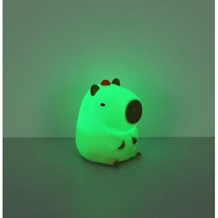Globo - LED RGBW fényerőszabályozható, újratölthető gyermek éjjeli lámpa LED/1,5W/5V 1200 mAh kapibara
