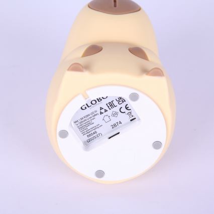 Globo - LED RGBW fényerőszabályozható, újratölthető gyermek éjjeli lámpa LED/1,5W/5V 1200 mAh kapibara
