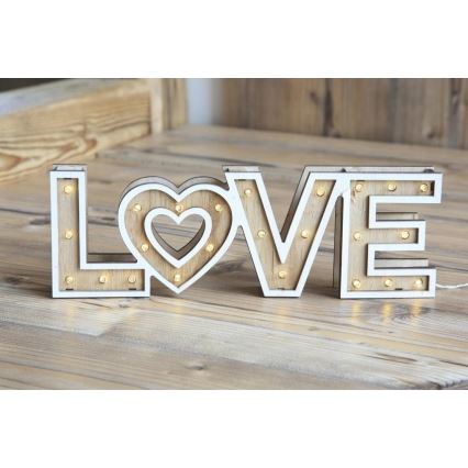 Globo 29976 - LED asztali lámpa LOVE 24xLED/0,06W/3xAA fa