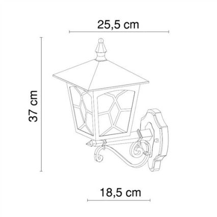 Globo 3126 - Kültéri fali lámpa ATLANTA 1xE27/60W/230V IP44