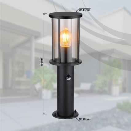 Globo - Kültéri érzékelős lámpa 1xE27/60W/230V IP54 45cm