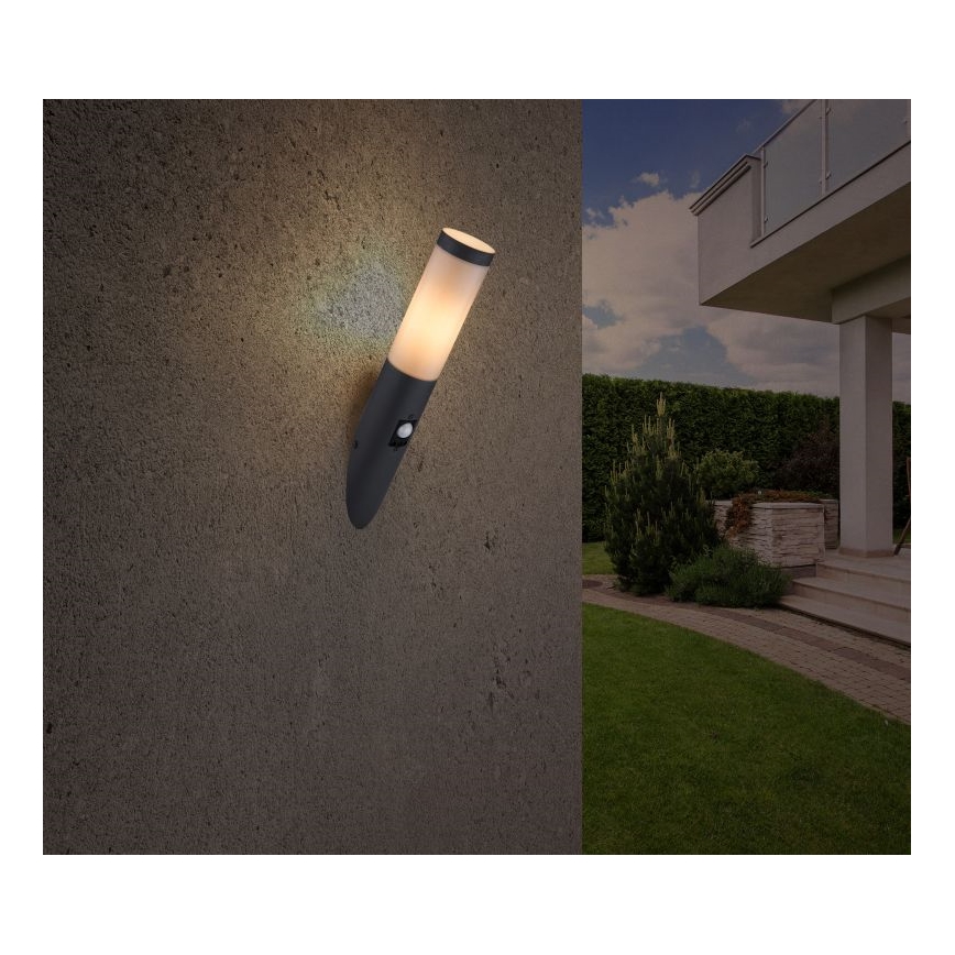 Globo - Kültéri fali lámpa érzékelővel 1xE27/15W/230V IP44
