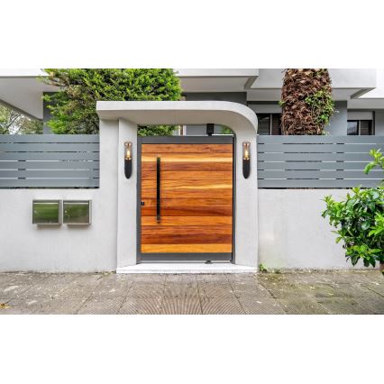 Globo - Kültéri fali lámpa 1xE27/23W/230V IP44 fekete/réz