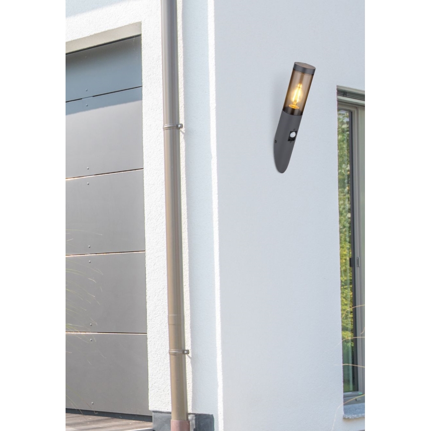 Globo - Kültéri fali lámpa érzékelővel 1xE27/15W/230V IP44