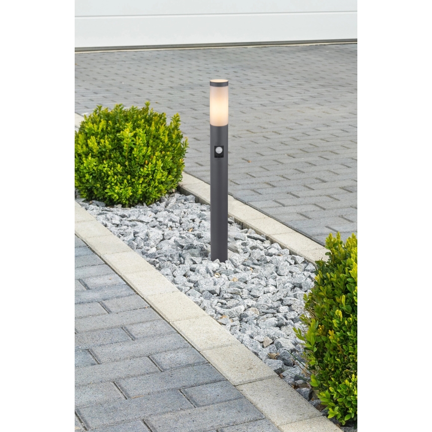 Globo - Kültéri érzékelős lámpa 1xE27/15W/230V IP44 80 cm antracit