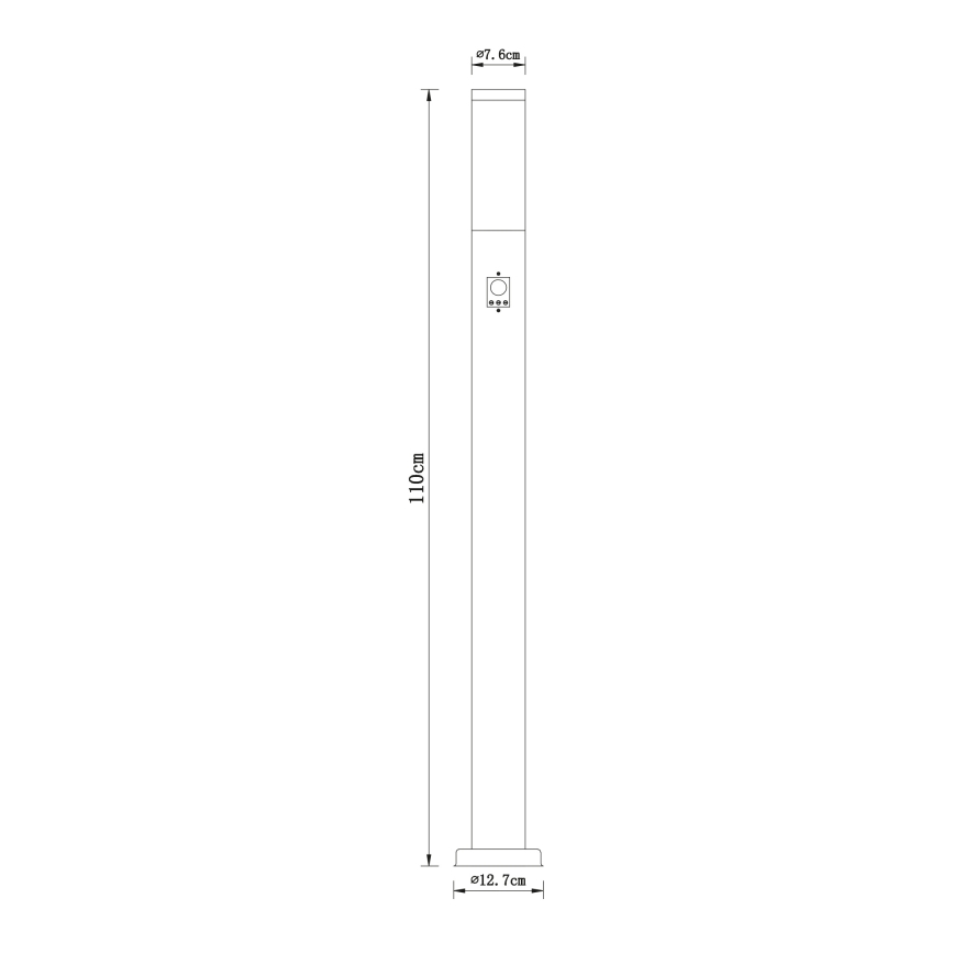 Globo - Kültéri érzékelős lámpa 1xE27/60W/230V 110 cm IP44