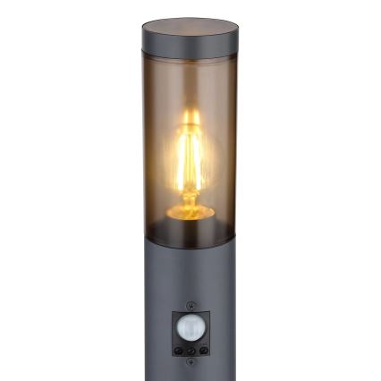 Globo - Kültéri érzékelős lámpa 1xE27/15W/230V IP44 110 cm fekete