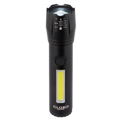 Globo - LED újratölthető zseblámpa LED/3W/5V + COB/3W 5500K 1200 mAh