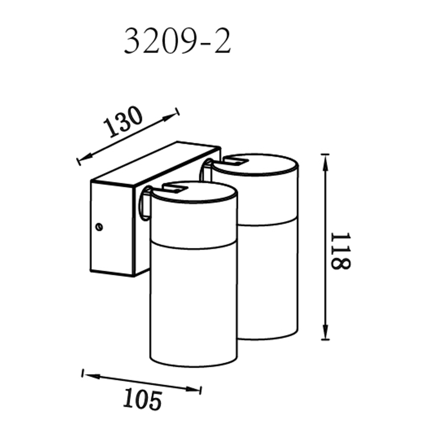 Globo - Fali spotlámpa 2xGU10/35W/230V