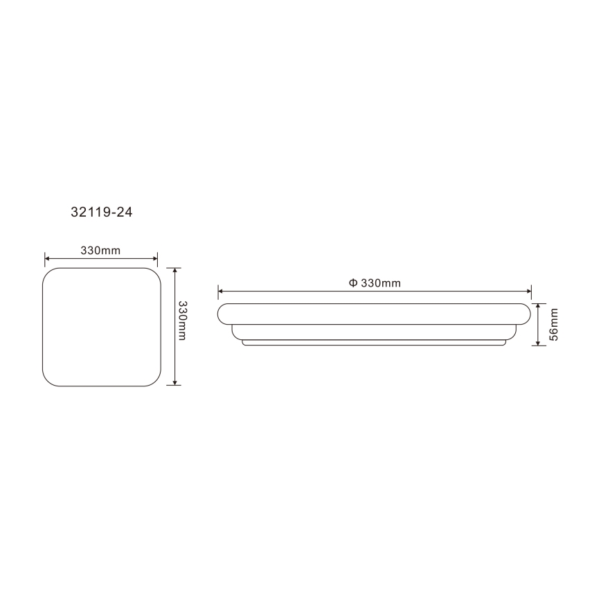 Globo - LED Kültéri mennyezeti lámpa LED/24W/230V IP54