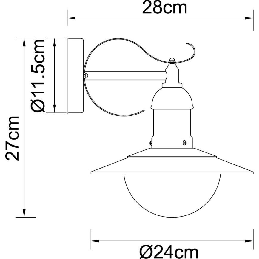 Globo - Kültéri fali lámpatest 1xE27/23W/230V IP44