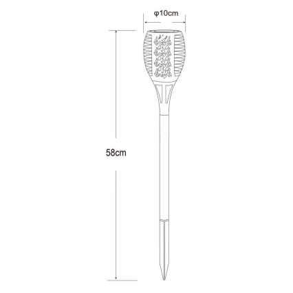 Globo - LED Napelemes lámpa 36xLED/0,1W/1,2V IP44