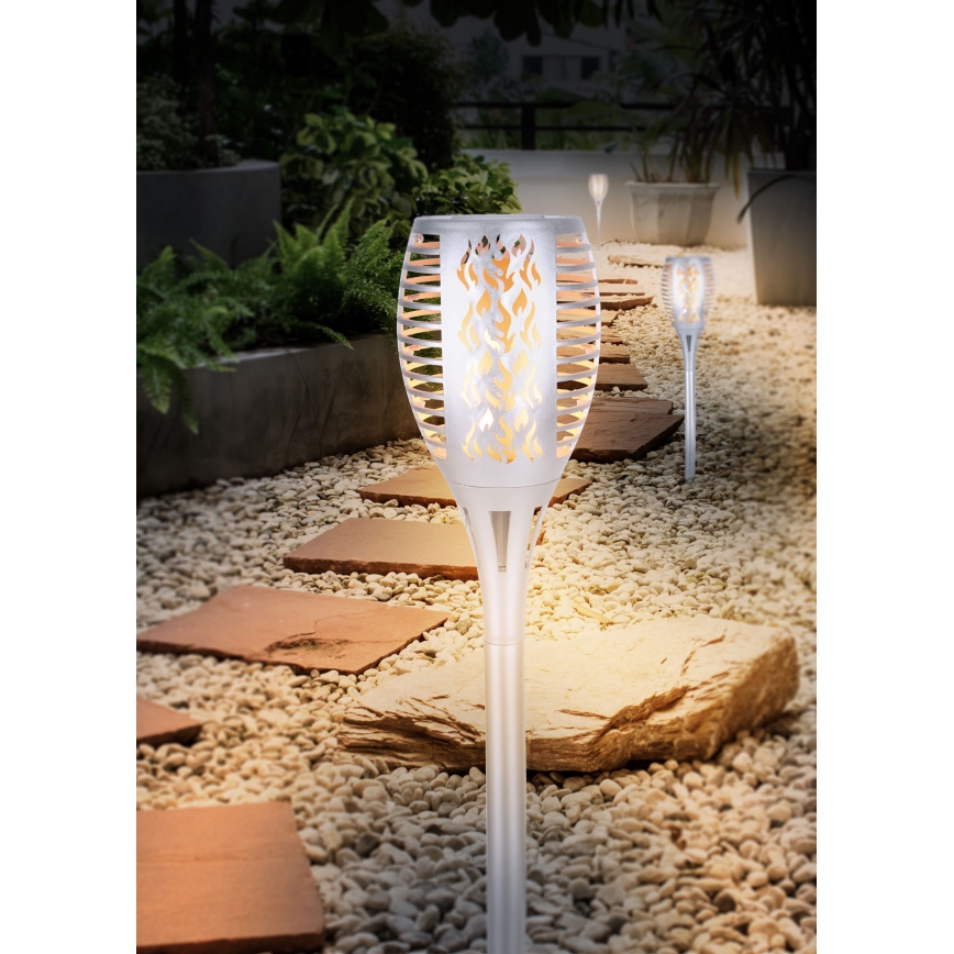 Globo - LED Napelemes lámpa LED/3,6W/3V 1800K IP44 fényezett króm