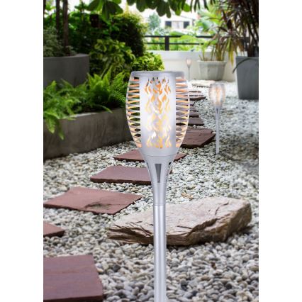 Globo - LED Napelemes lámpa LED/3,6W/3V 1800K IP44 fényezett króm