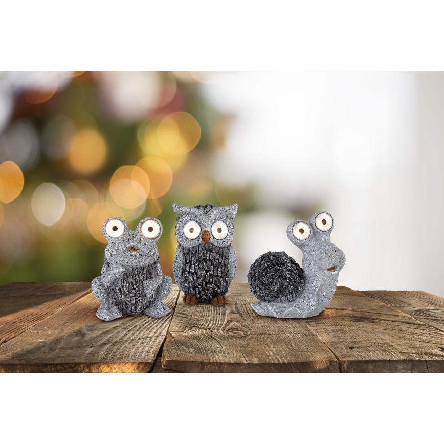 Globo - LED Napelemes lámpa 2xLED/0,06W/3V IP44 bagoly