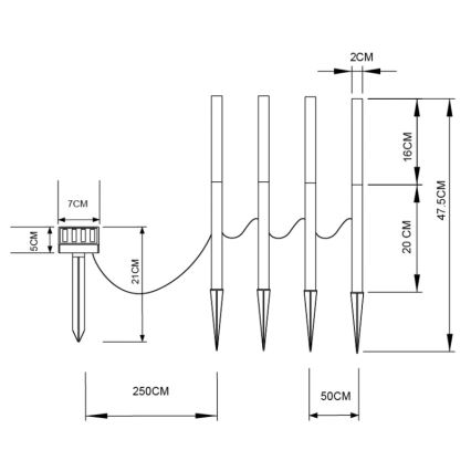 Globo - KÉSZLET 4x LED Napelemes lámpa 4xLED/0,07W IP44 600 mAh