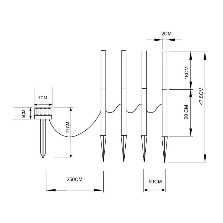 Globo - KÉSZLET 4x LED Napelemes lámpa 4xLED/0,07W IP44 600 mAh