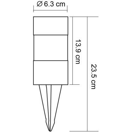 Globo - Készlet 3 db LED napelemes lámpa LED/0,06W/3,2V IP44 200 mAh