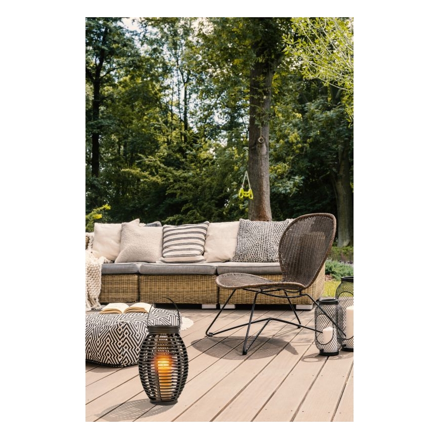 Globo - LED Napelemes lámpa LED/0,06W/3,2V IP44 200 mAh rattan