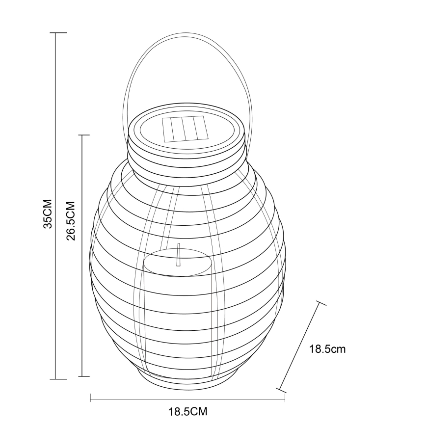 Globo - LED Napelemes lámpa LED/0,06W/3,2V IP44 200 mAh rattan