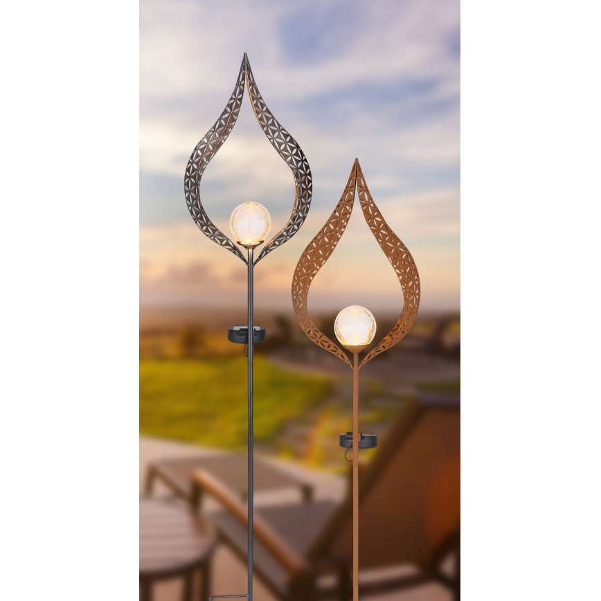 Globo - LED Napelemes lámpa LED/0,06W/3V 600mAh IP44 króm