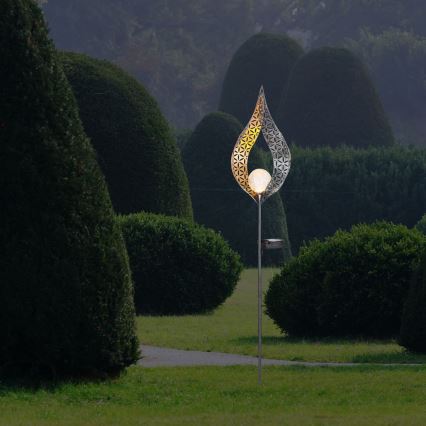 Globo - LED Napelemes lámpa LED/0,06W/3V 600mAh IP44 króm