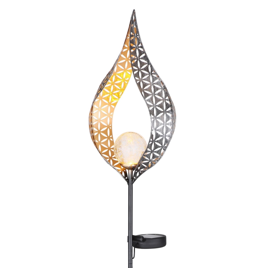 Globo - LED Napelemes lámpa LED/0,06W/3V 600mAh IP44 króm