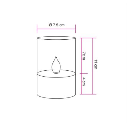 Globo - LED napelemes lámpa LED/0,06W/1,2V 1800K IP44 100 mAh