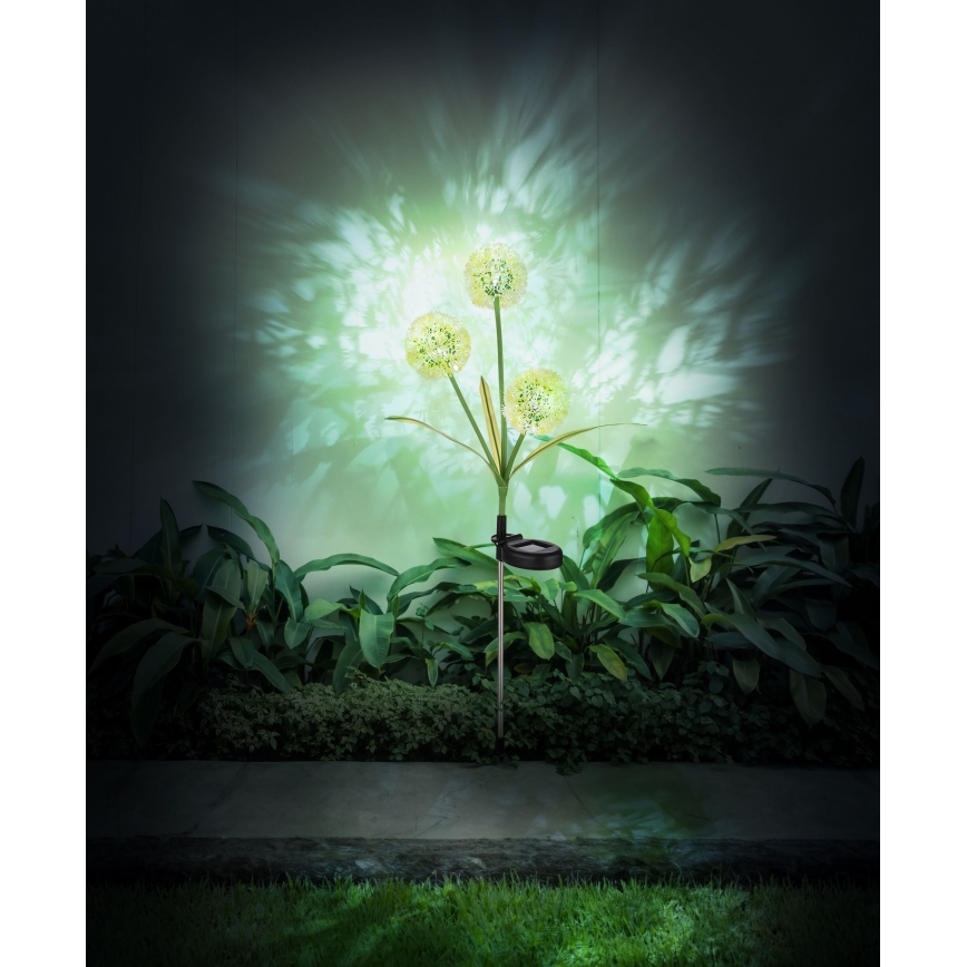 Globo - LED napelemes lámpa 3xLED/0,06W/3V 5000K IP44 200 mAh sárga