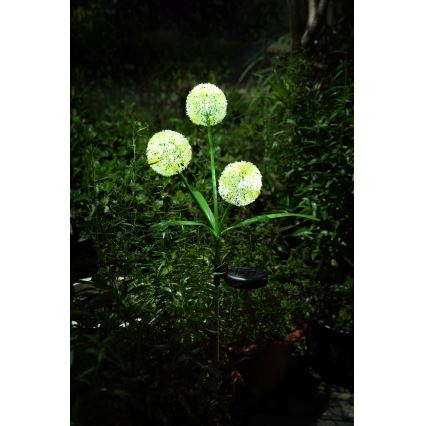 Globo - LED napelemes lámpa 3xLED/0,06W/3V 5000K IP44 200 mAh sárga