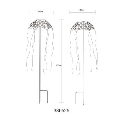 Globo - LED napelemes lámpa LED/3V IP44 300 mAh napernyőhöz