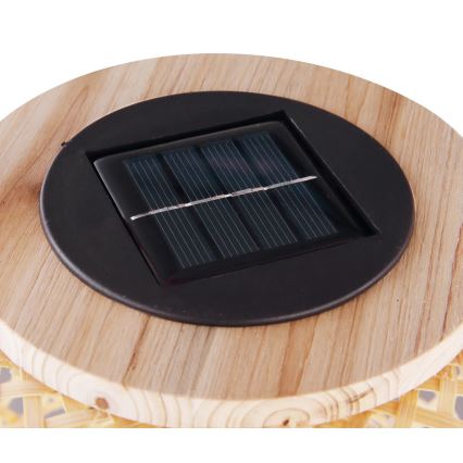 Globo - LED napelemes lámpa LED/0,06W/3V bambusz IP44 600 mAh