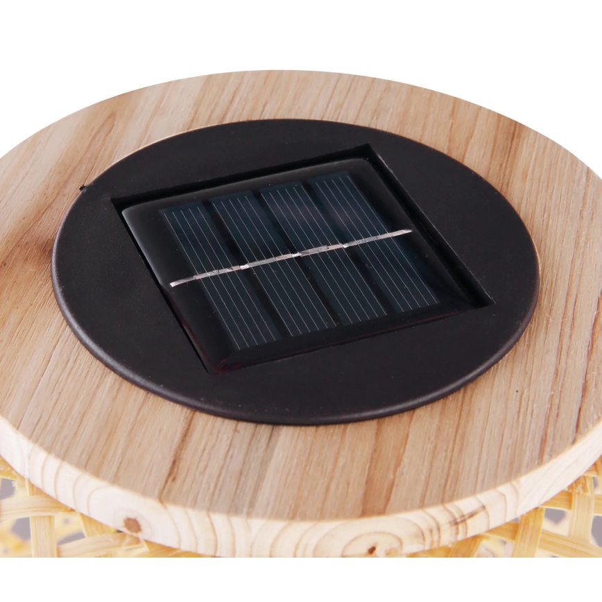 Globo - LED napelemes lámpa LED/0,06W/3V bambusz IP44 600 mAh