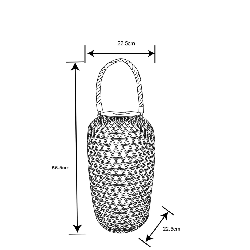 Globo - LED napelemes lámpa LED/0,06W/3V bambusz IP44 600 mAh