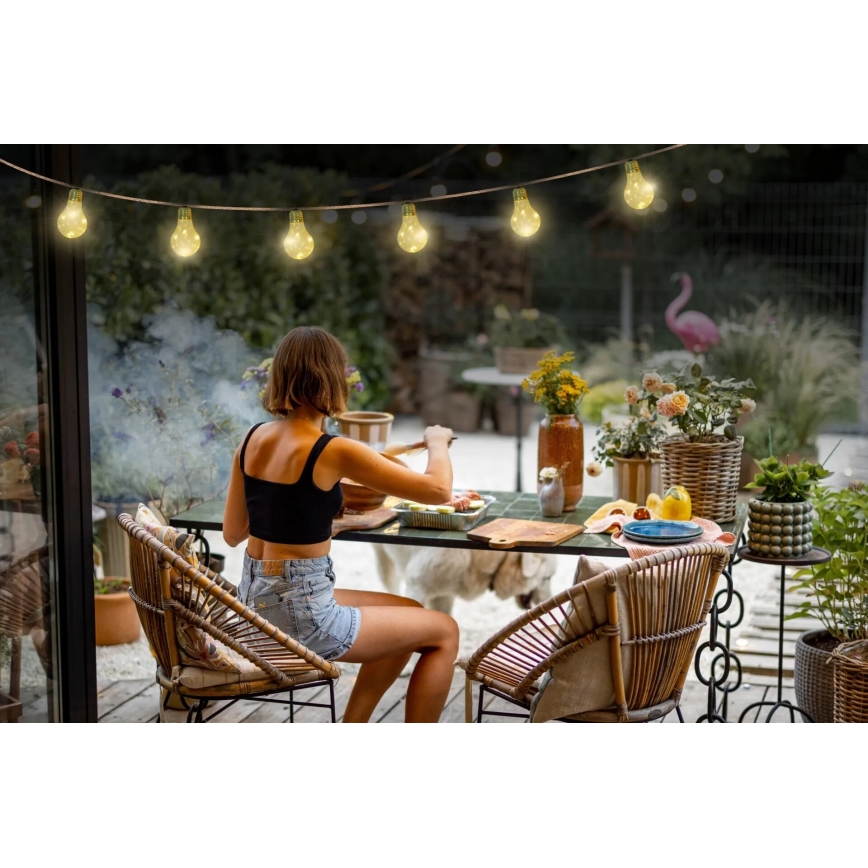 Globo - LED Napelemes dekoratív lánc 50xLED/0,06W/3,2V 570 cm IP44